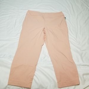 Peach cuffed ankle pants